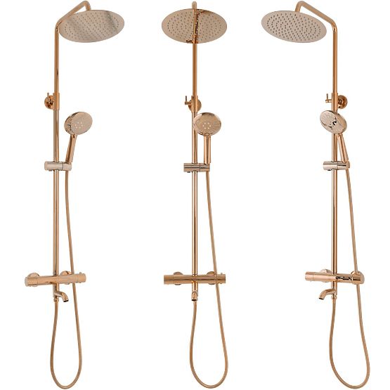 Ensemble de Douche avec Thermostat Rea Lungo Cuivre