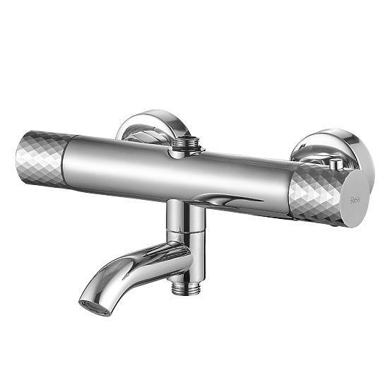 Ensemble de douche avec thermostat Rea Lungo Diamond Chrome