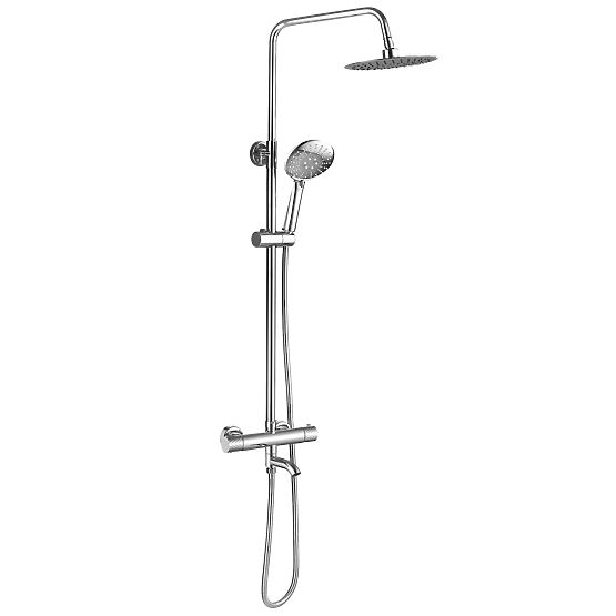 Ensemble de douche avec thermostat Rea Lungo Diamond Chrome