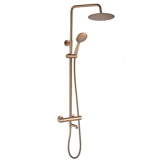 Ensemble de Douche avec Thermostat Rea Lungo Diamond Cuivré