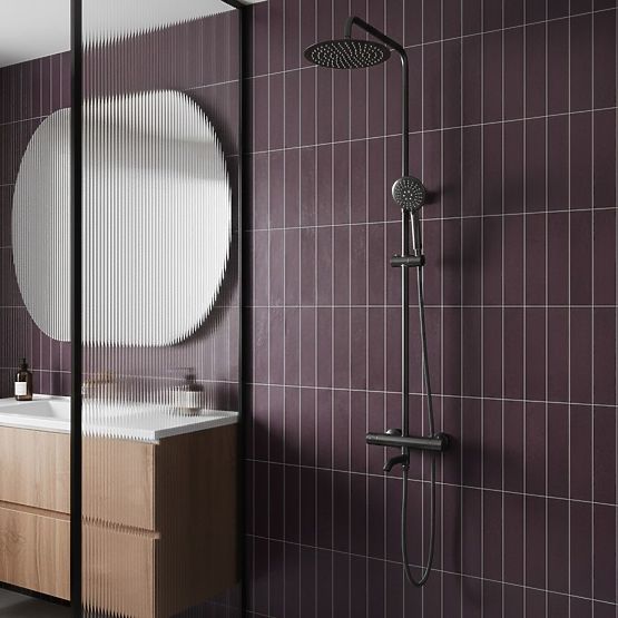 Ensemble de Douche avec Thermostat Rea Lungo Titan