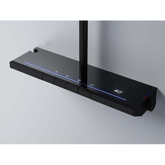 Ensemble de douche avec thermostat REA Pedro Noir