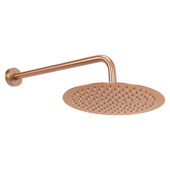 Ensemble de douche encastré avec thermostat LUNGO Cuivre brossé + BOÎTE