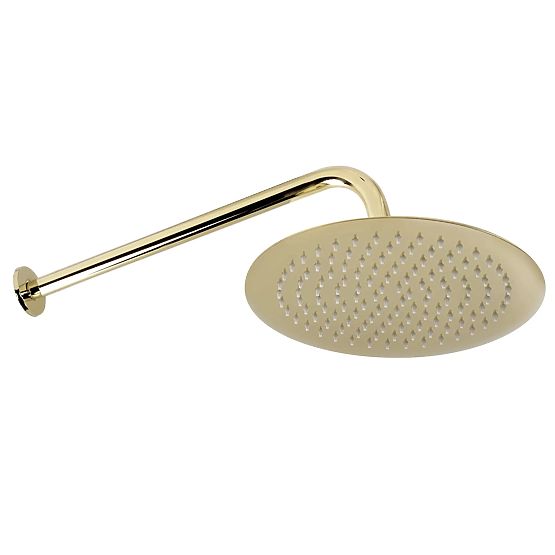 Ensemble de douche encastré avec thermostat Rea Lungo Diamond Doré + BOX