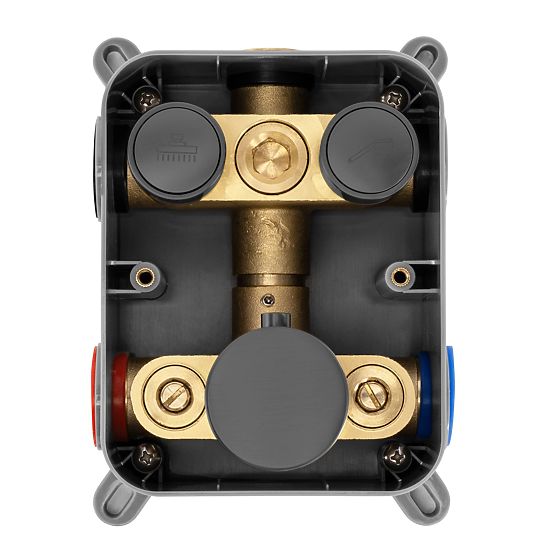 Ensemble de douche encastré avec thermostat Rea Lungo Titan + BOX