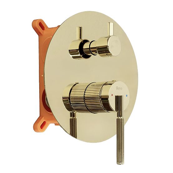 Ensemble de douche encastré Rea Argon Or + BOX