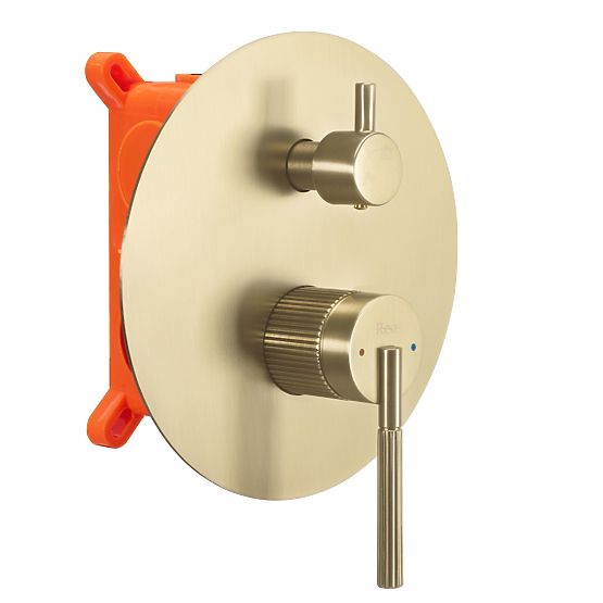 Ensemble de douche encastré Rea Argon Or Brossé + BOX