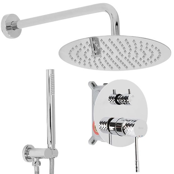 Ensemble de douche encastré Rea Lungo Diamond Chrome + BOX