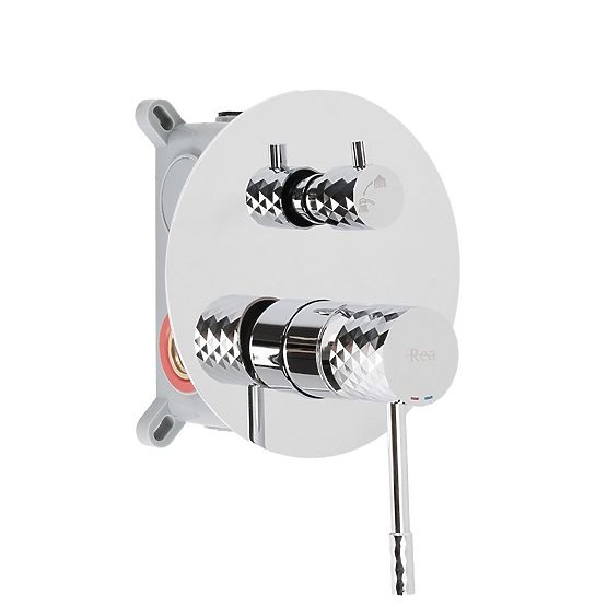 Ensemble de douche encastré Rea Lungo Diamond Chrome + BOX