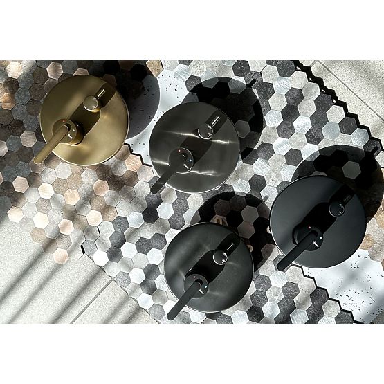 Ensemble de douche encastré Rea Ontario Doré Brossé + BOX