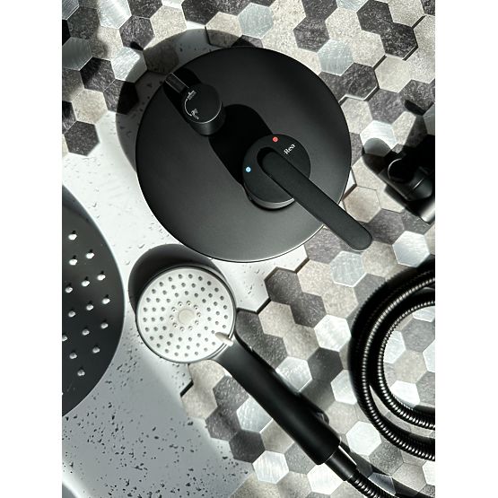 Ensemble de douche encastré Rea Ontario Noir + BOX