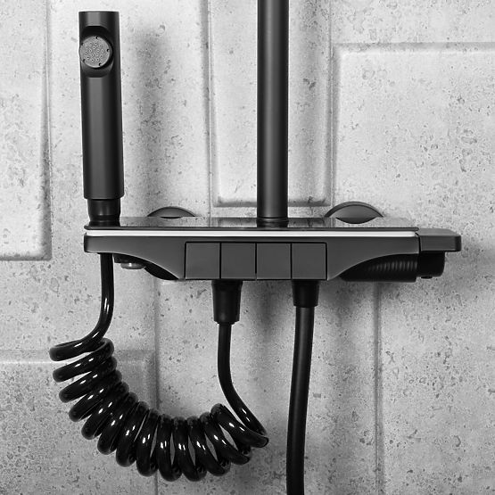 Ensemble de douche REA Savio avec écran LED Noir