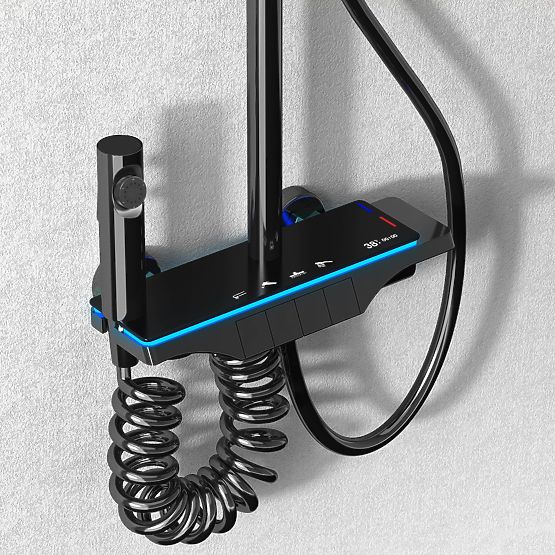 Ensemble de douche REA Savio avec écran LED Noir