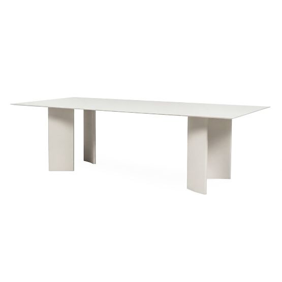 Ensemble de jardin Amarello, table 220 cm + 6 chaises, aluminium, beige clair/vert