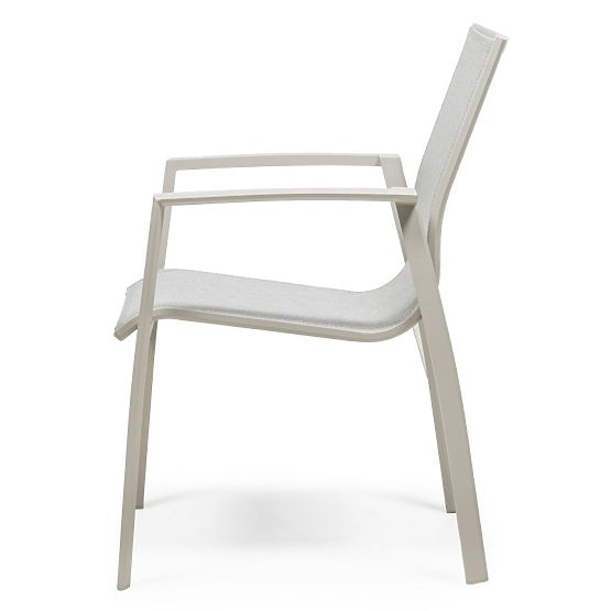 Ensemble de jardin Canelli, table extensible 175-234 cm + 4 chaises, aluminium, beige clair