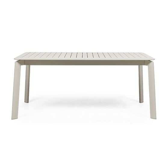 Ensemble de jardin Canelli, table extensible 175-234 cm + 8 chaises, aluminium, beige clair