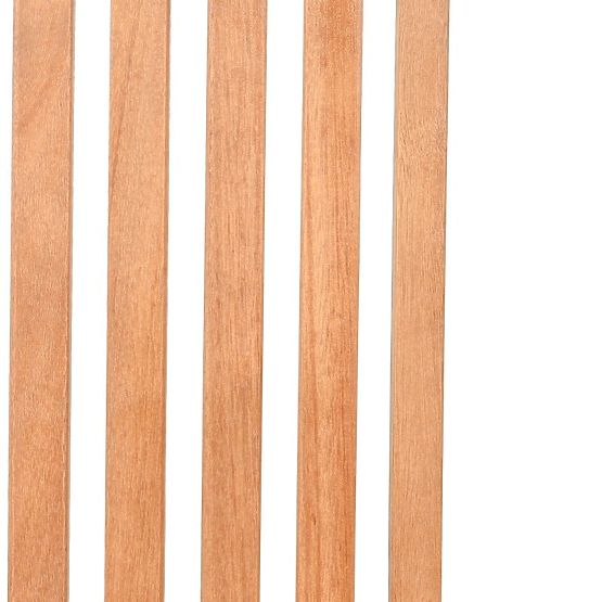 Ensemble de jardin Familis table 160 cm + 6 chaises avec dossiers réglables et coussins crème, bois