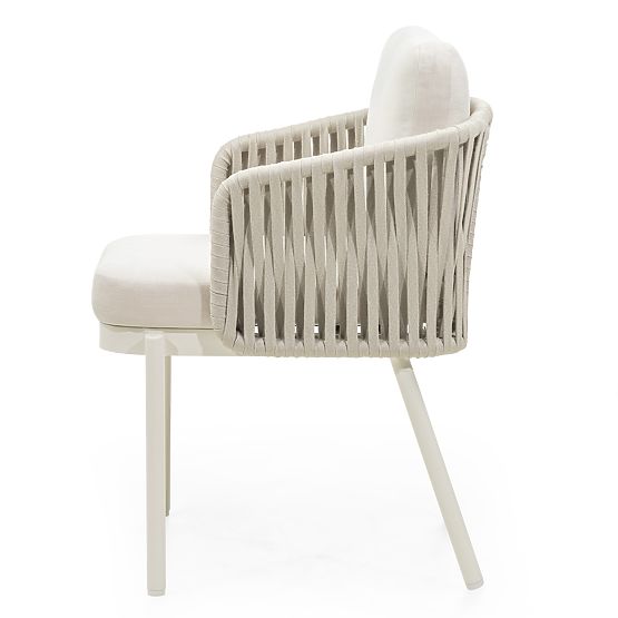 Ensemble de jardin Porticato, table extensible 211-300 cm + 6 chaises, bois d'acacia FSC, aspect tec