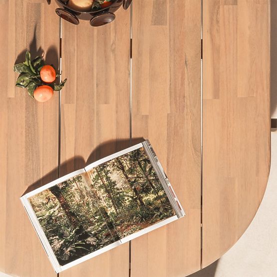 Ensemble de jardin Satori II, table 240 cm + 6 chaises, bois d'acacia FSC, aspect teck, beige, arron