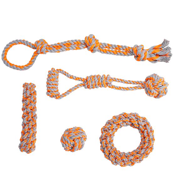 Ensemble de jouets à tirer pour chiens SPANKY 5 pièces