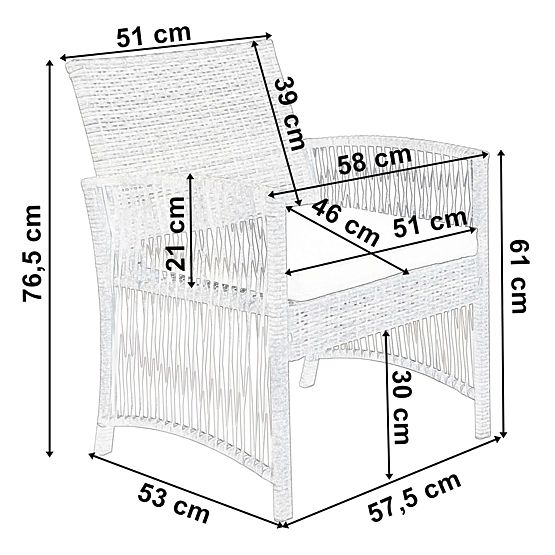 Ensemble de meubles de jardin KALINA gris
