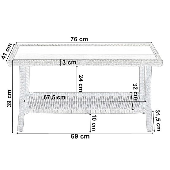 Ensemble de meubles de jardin KALINA gris