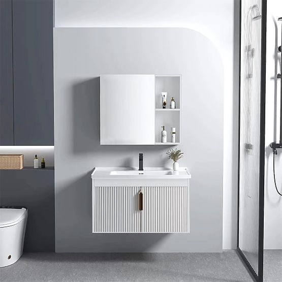 Ensemble de meubles de salle de bain avec lavabo Astor 60 cm Blanc