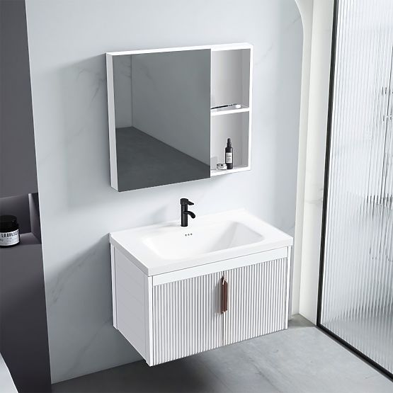 Ensemble de meubles de salle de bain avec lavabo Astor 60 cm Blanc