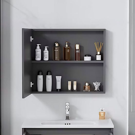 Ensemble de meubles de salle de bain avec lavabo Mario 60 cm Gris