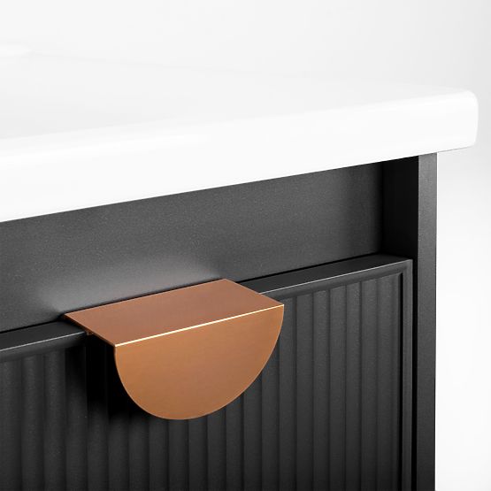 Ensemble de meubles de salle de bain avec lavabo Mario 60 cm Gris