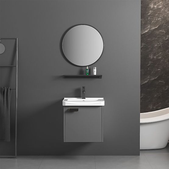 Ensemble de meubles de salle de bain avec lavabo Molly 40 cm Gris