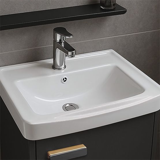Ensemble de meubles de salle de bain avec lavabo Molly 40 cm Gris