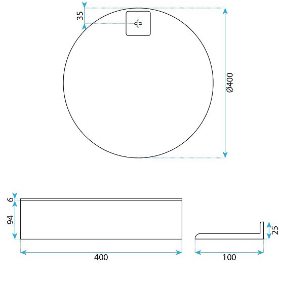Ensemble de meubles de salle de bain avec lavabo Molly 40 cm Gris
