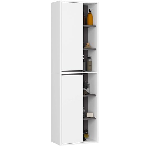 ENSEMBLE DE MEUBLES DE SALLE DE BAIN SUSPENDUS VAMI BLANC / GRIS GRAPHITE