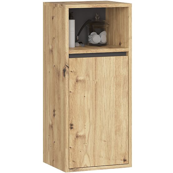 ENSEMBLE DE MEUBLES DE SALLE DE BAIN SUSPENDUS VAMI CHÊNE ARTISAN / GRIS GRAPHITE