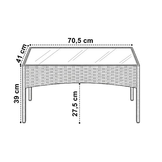 Ensemble de mobilier de jardin CAMELIA noir avec coussins noirs