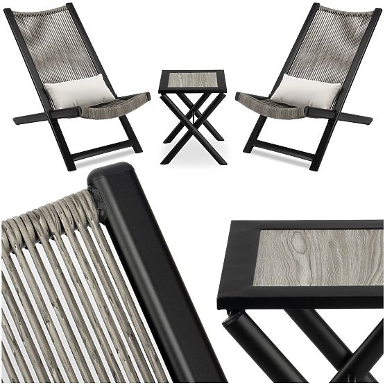 Ensemble de mobilier de jardin CHILL ONYKS
