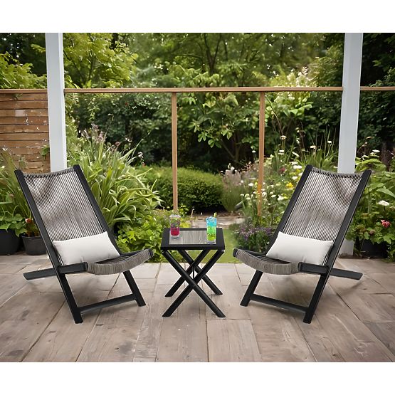 Ensemble de mobilier de jardin CHILL ONYKS
