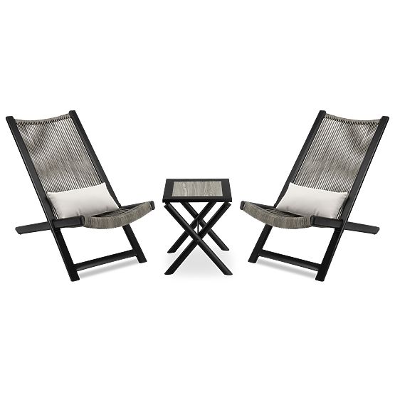 Ensemble de mobilier de jardin CHILL ONYKS