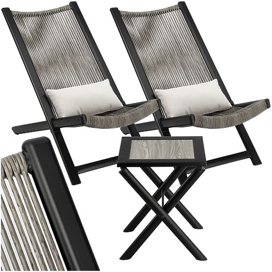 Ensemble de mobilier de jardin CHILL ONYKS