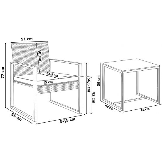 Ensemble de Mobilier de Jardin COFFI