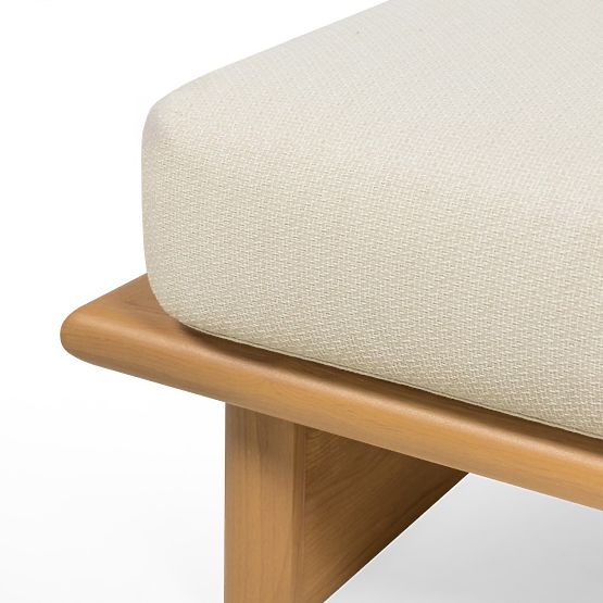 Ensemble de mobilier de jardin Conny en aluminium, beige clair, effet bois