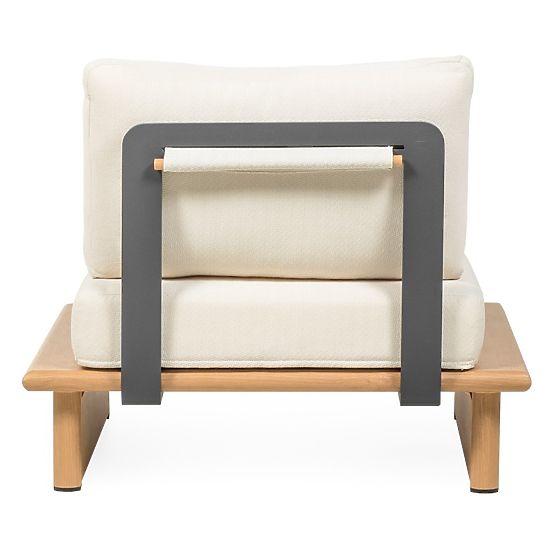 Ensemble de mobilier de jardin Conny en aluminium, beige clair, effet bois