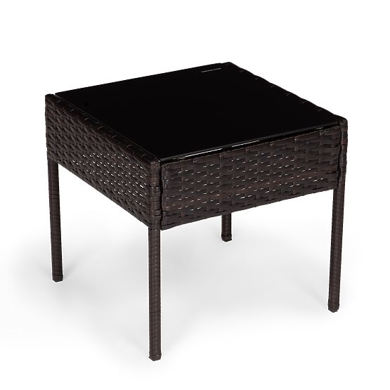 Ensemble de mobilier de jardin en résine tressée 2 chaises table brun foncé MultiGarden