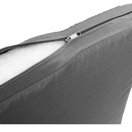 Ensemble de mobilier de jardin en résine tressée MAGNOLIA noir avec coussins gris