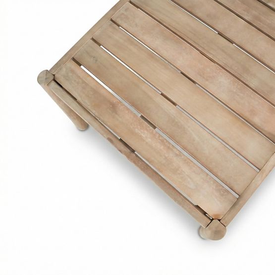 Ensemble de mobilier de jardin Fiorentino 2 aspect teck, tressé, bois d'acacia clair FSC, beige, arr