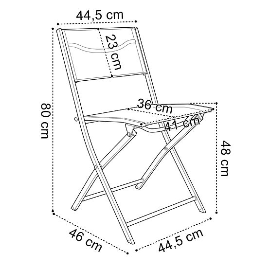 Ensemble de mobilier de jardin FLORA table + 2 chaises