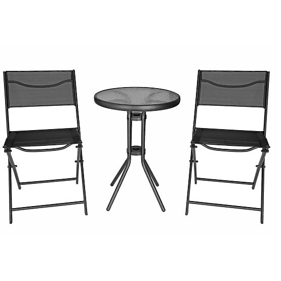 Ensemble de mobilier de jardin FLORA table + 2 chaises