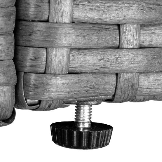 Ensemble de mobilier de jardin FLORENCJA canapé gris ottoman