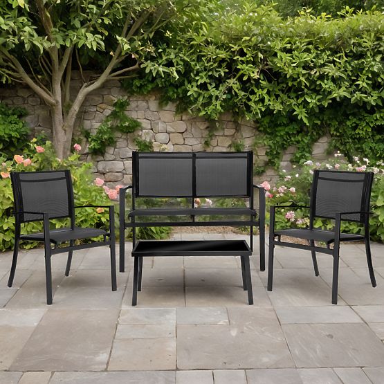 Ensemble de mobilier de jardin GRACIOSA NOIR